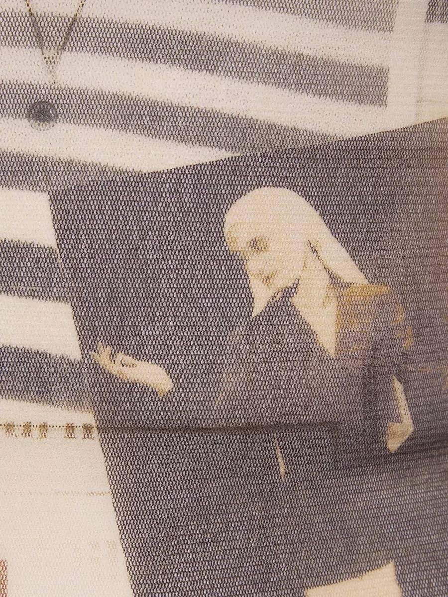 Jean Paul Gaultier Mesh Tank Top Journal Graphic Print