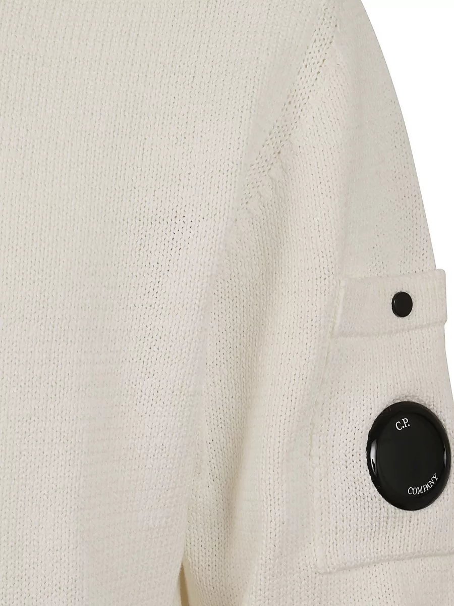 C.p. Company Cotton Ribbed High-Neck Zip Cardigan