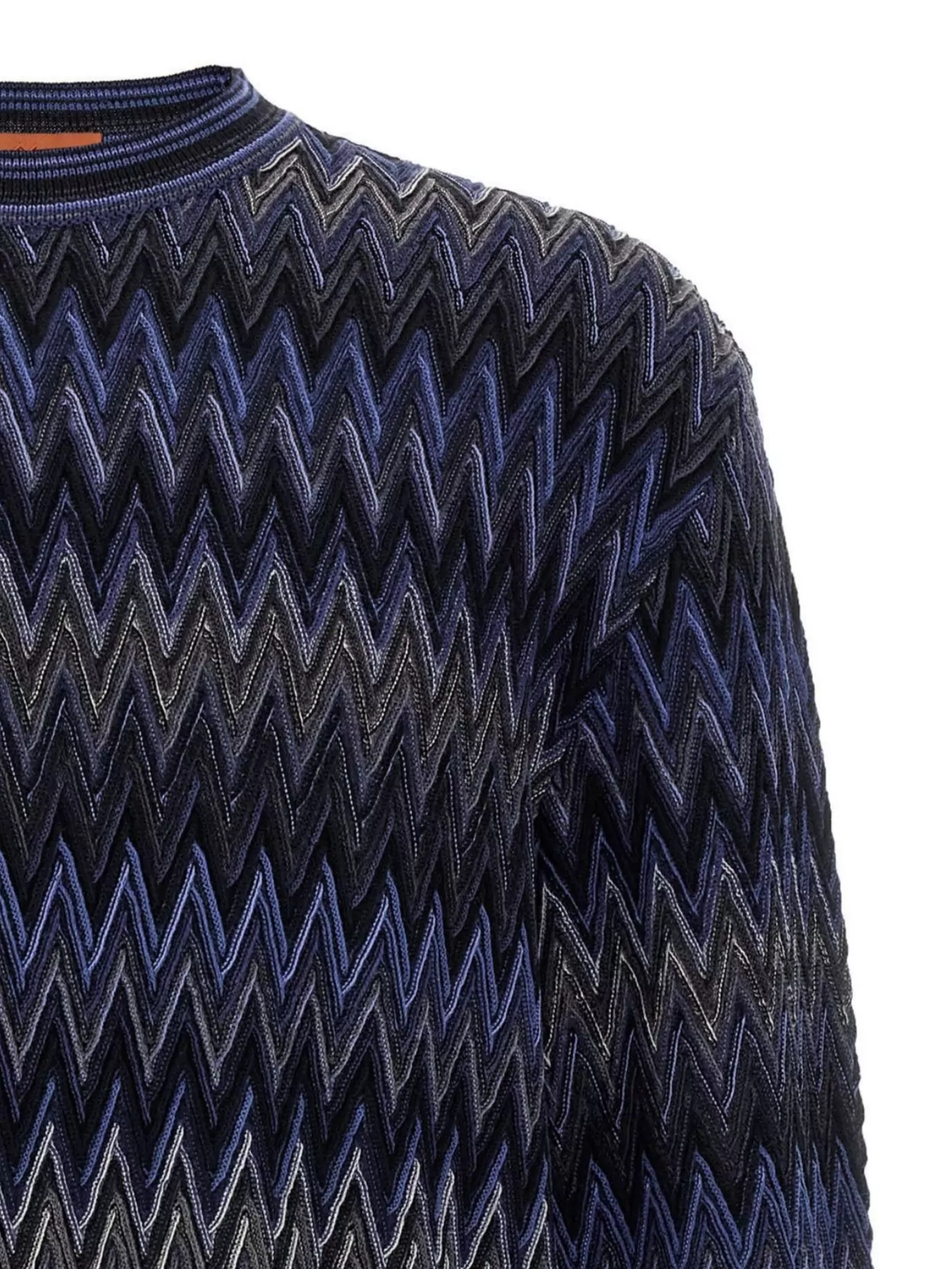 Missoni Zigzag Pattern Sweater Sweaters And Cardigans Blue In Blue