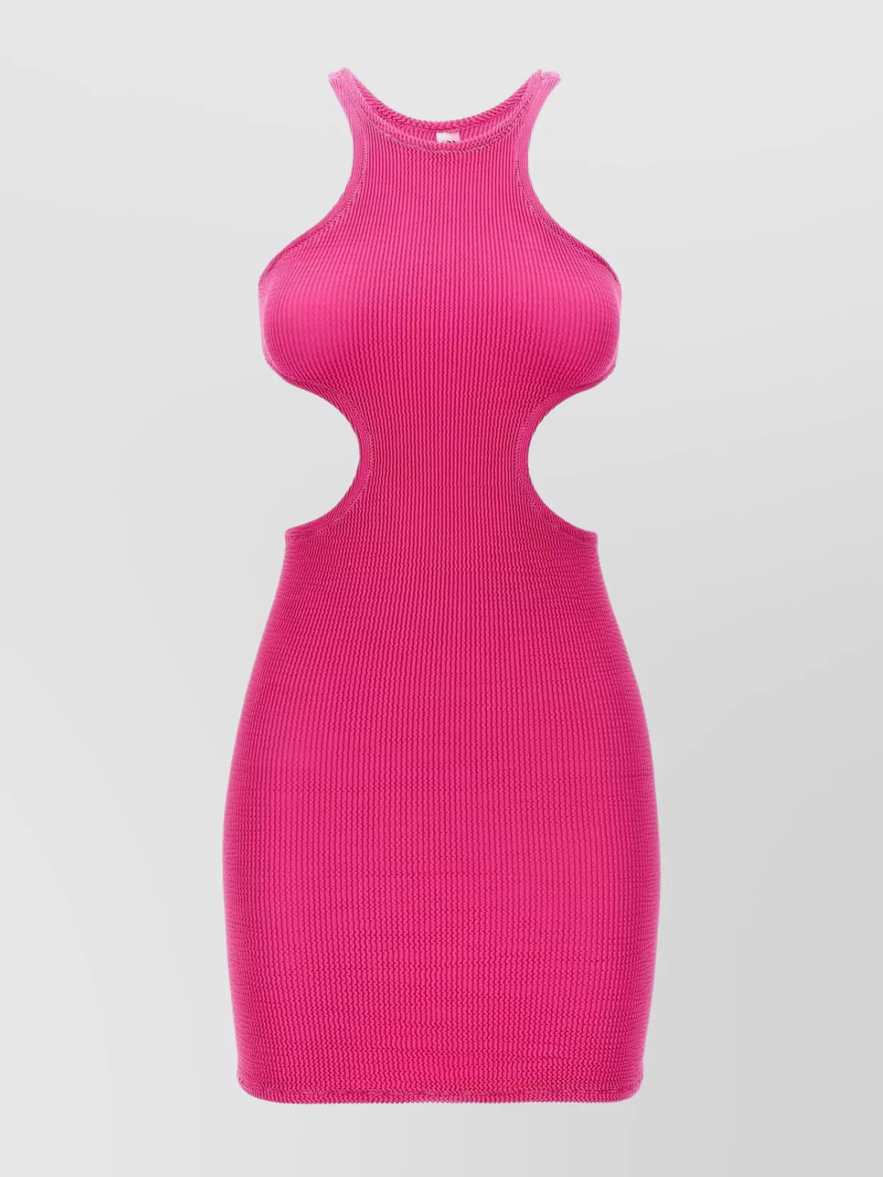 Reina Olga 'sculpted Ribbed Cut-out Mini Dress' In Pink