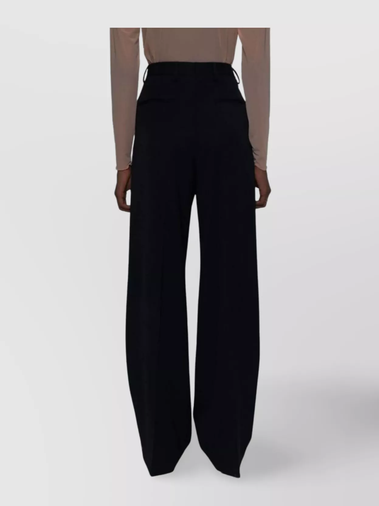 Dries Van Noten Wide Leg Pleated Trousers Pockets In Blue