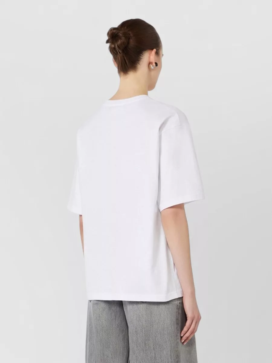 Sportmax Spdquiete T Shirt Crew Neck Straight Hem