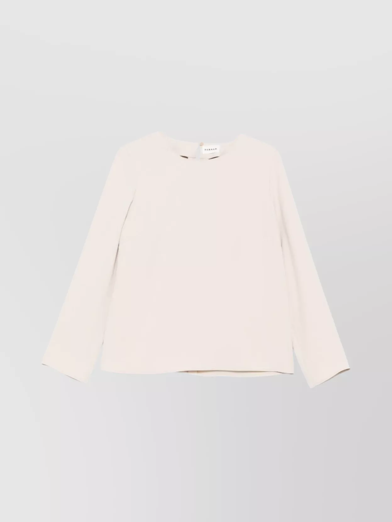 P.a.r.o.s.h Buttoned Long Sleeve Blouses With Back Slit In Neutral
