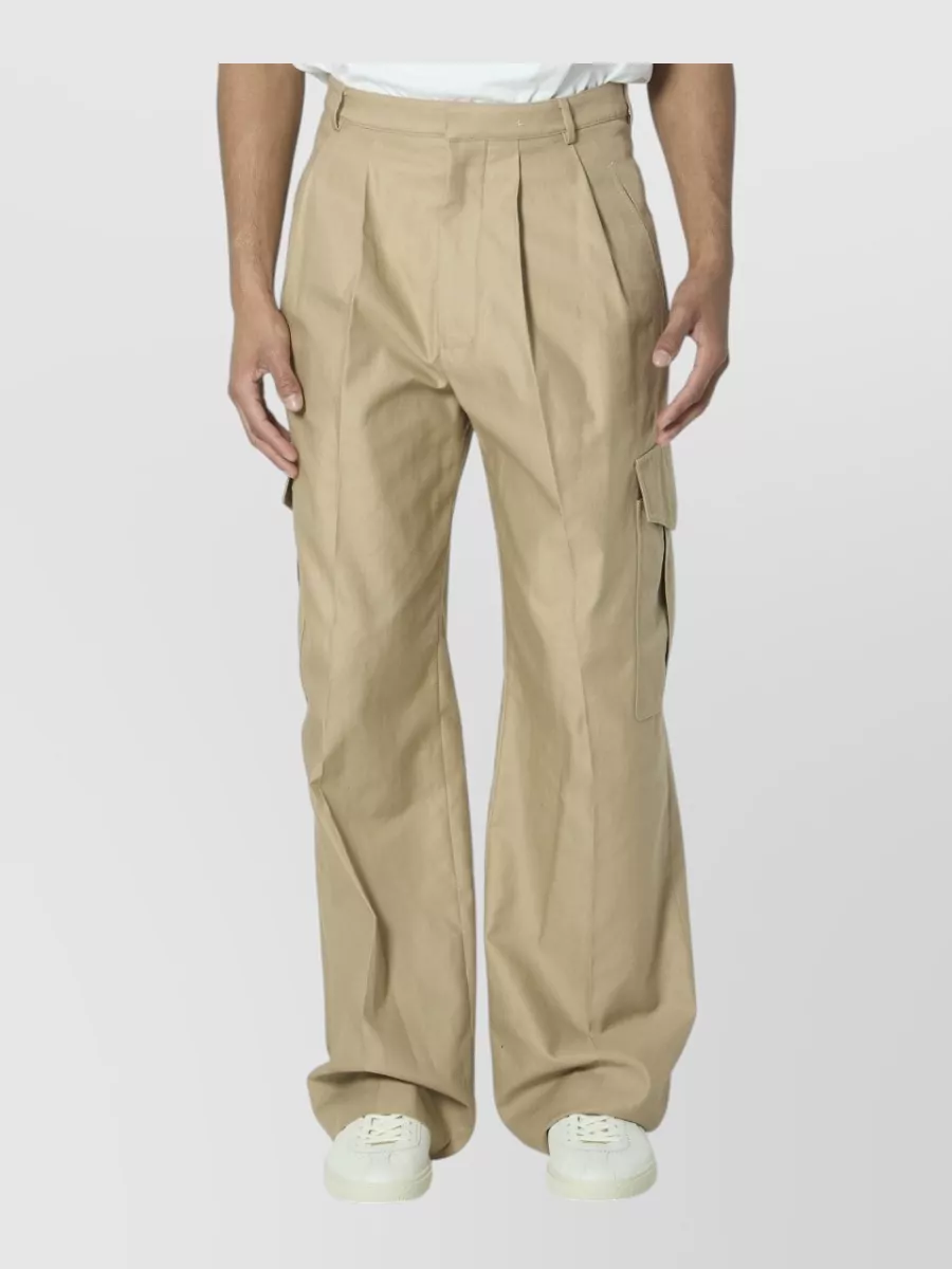 Celine cotton mid-rise wide-leg cargo trousers