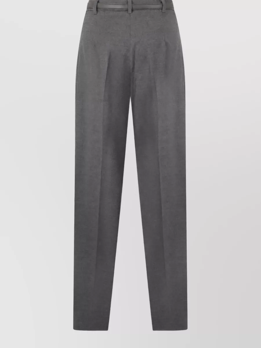 S Max Mara Virgin Wool Straight-Leg Tailored Trousers