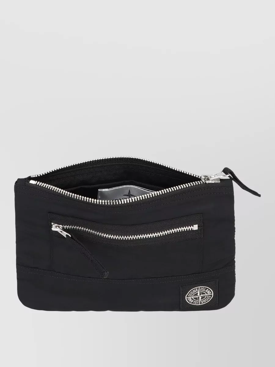 Stone Island Iridescent Nylon Metal Clutch Bag