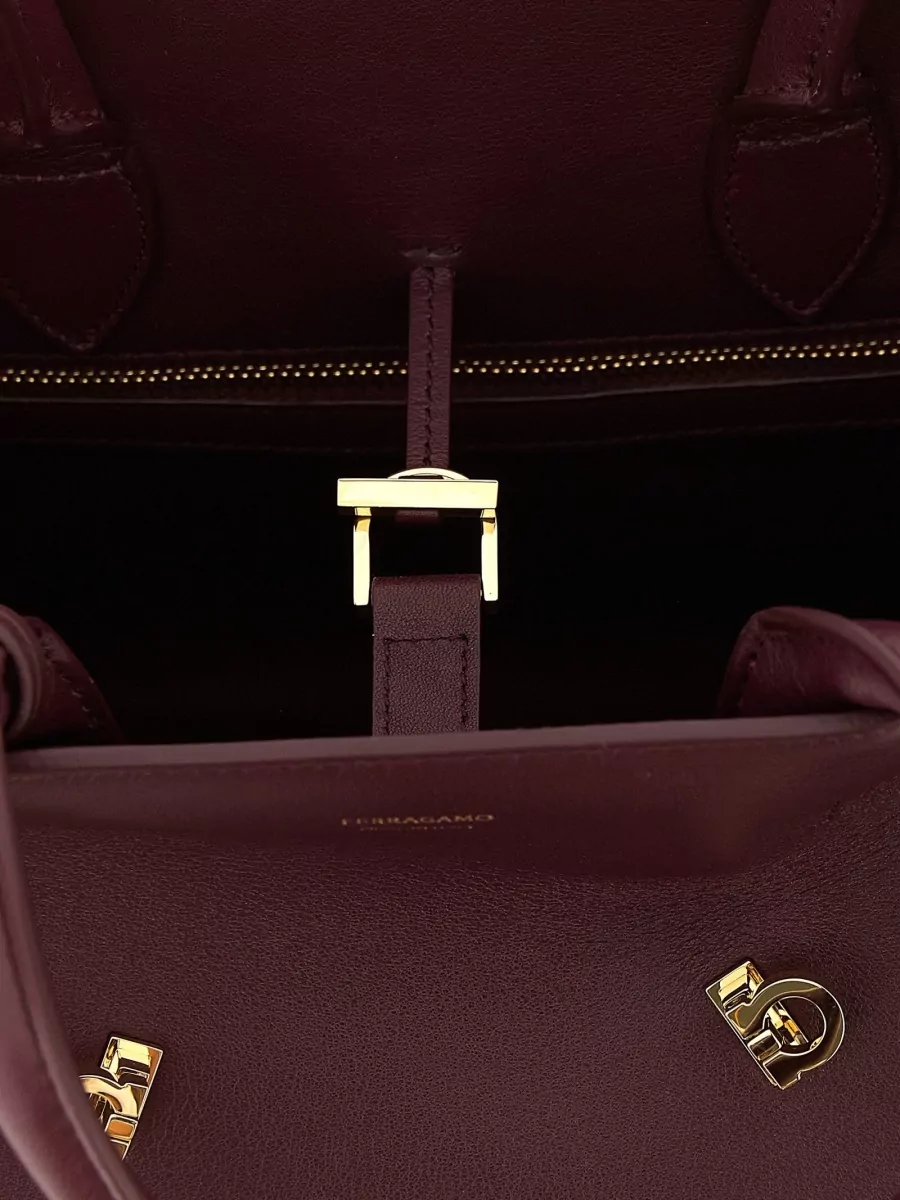 Ferragamo The Hug Bag Medium Leather Shoulder Bag