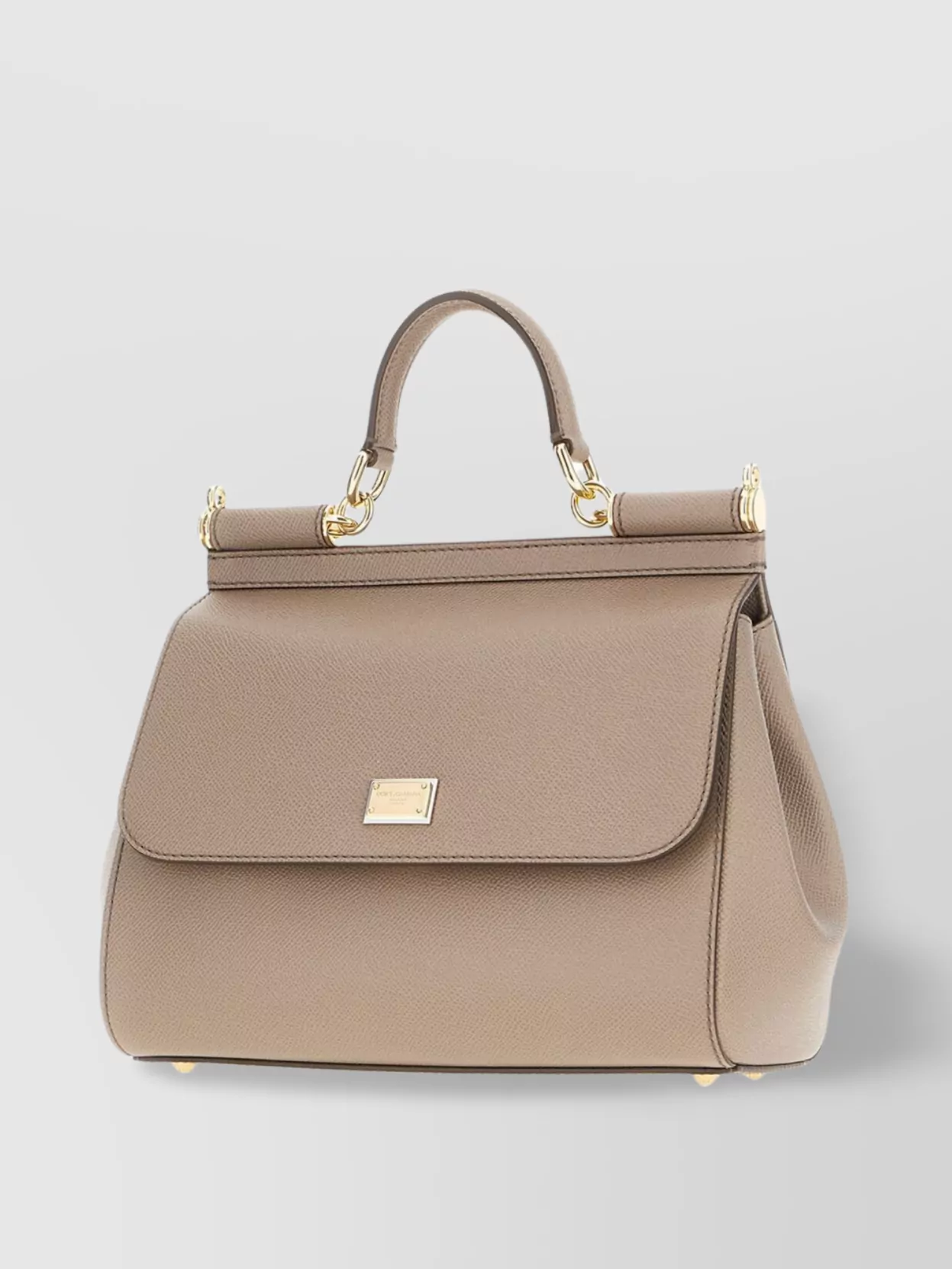 Dolce&Gabbana Structured Top Handle Handbag With Gold-Tone Hardware