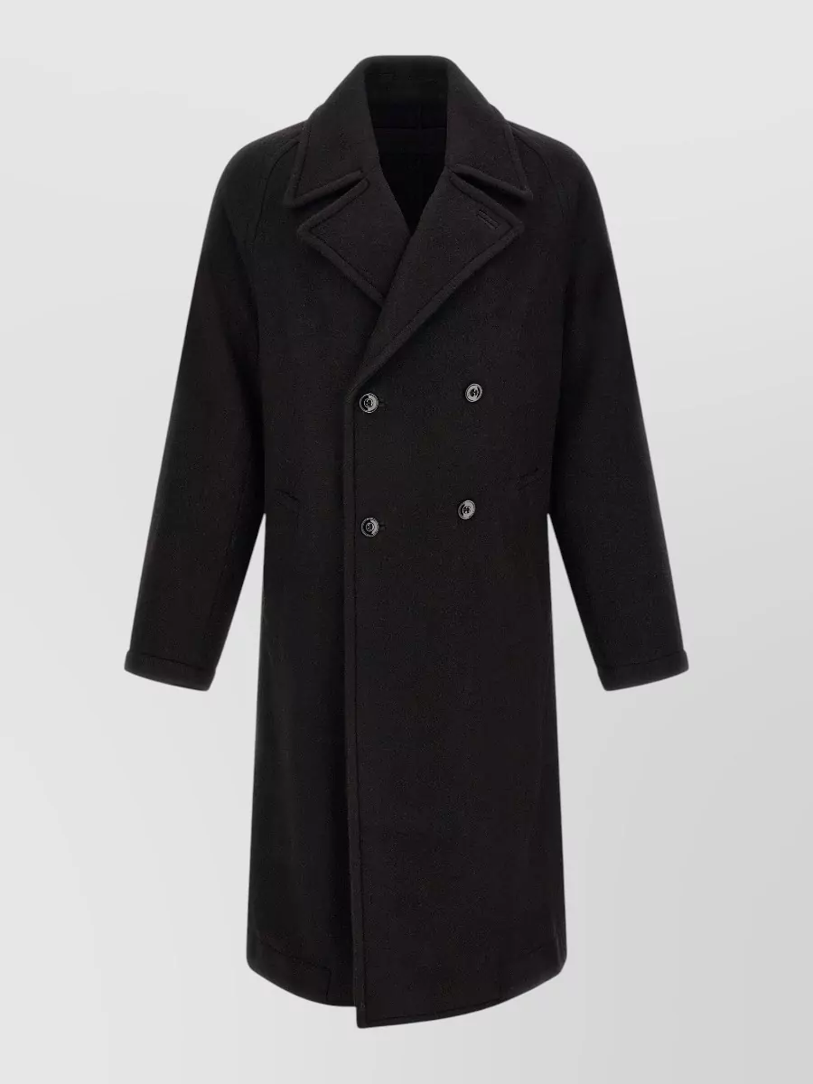 Lemaire alpaca wool oversized double-breasted coat