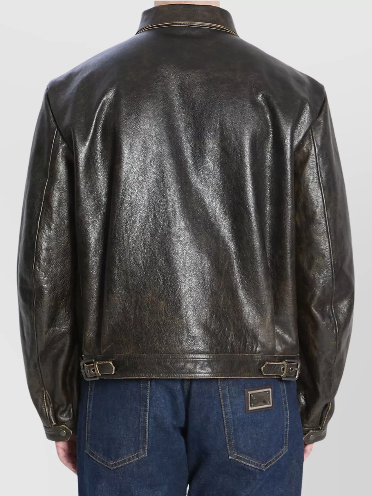 Dolce&Gabbana Vintage Leather Bomber Jacket