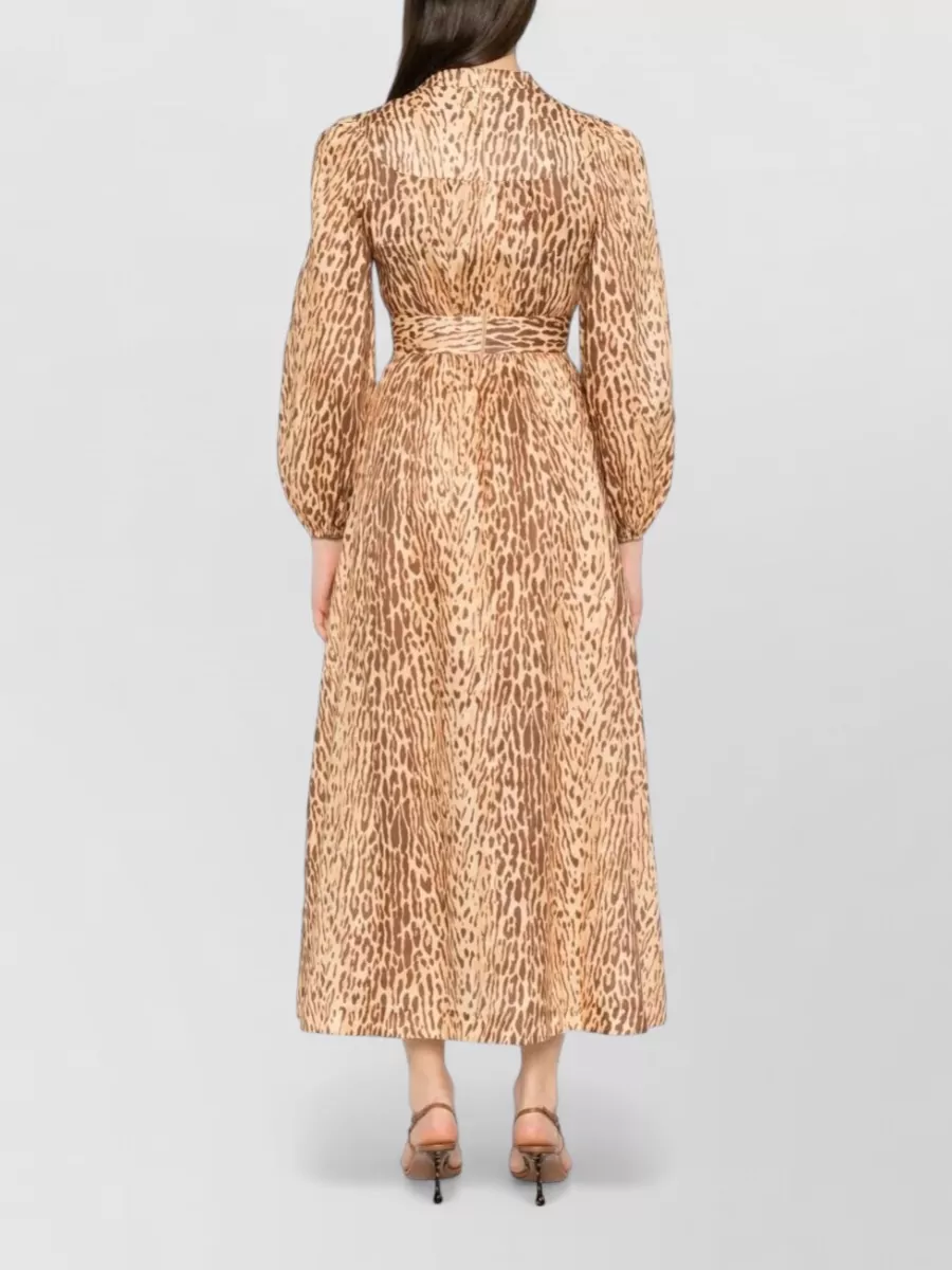 Zimmermann Linen Plunge Midi Dress