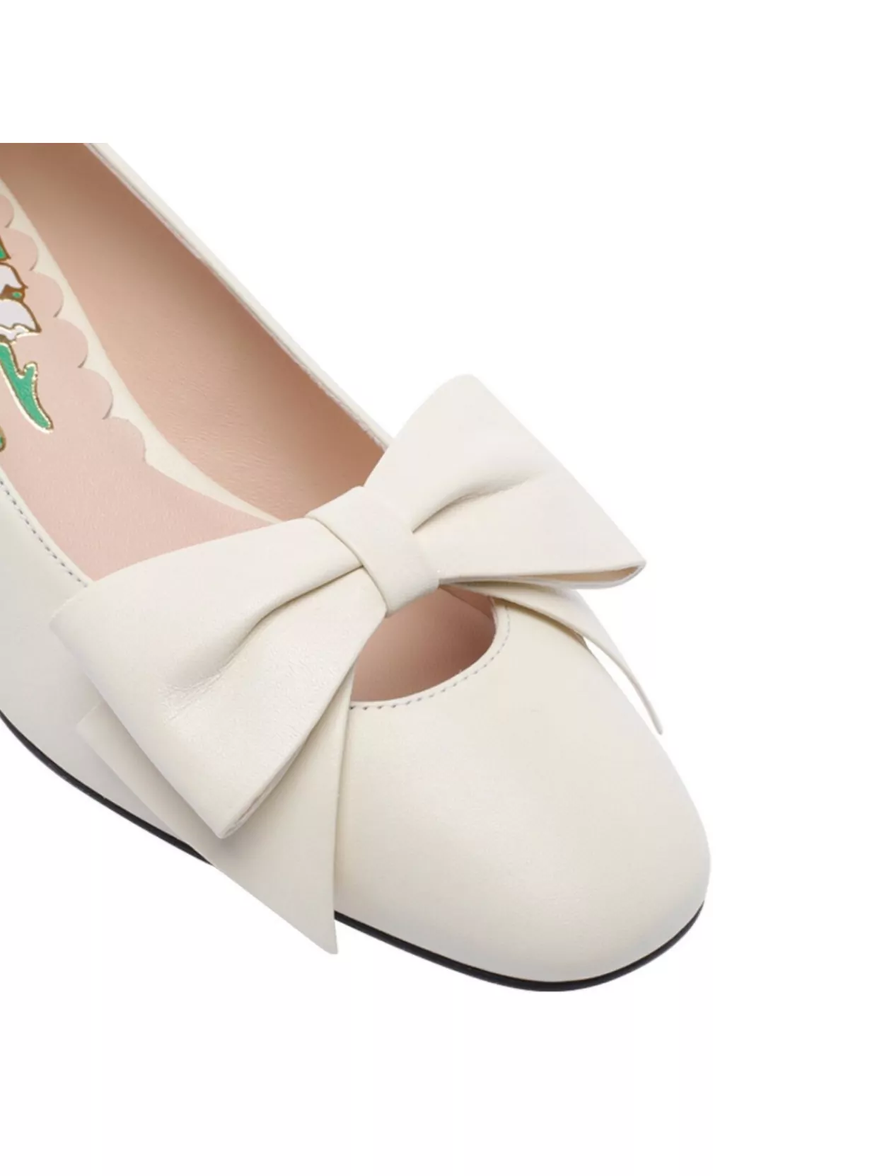 Shop Valentino Bowbow Pointed Toe Leather Pumps