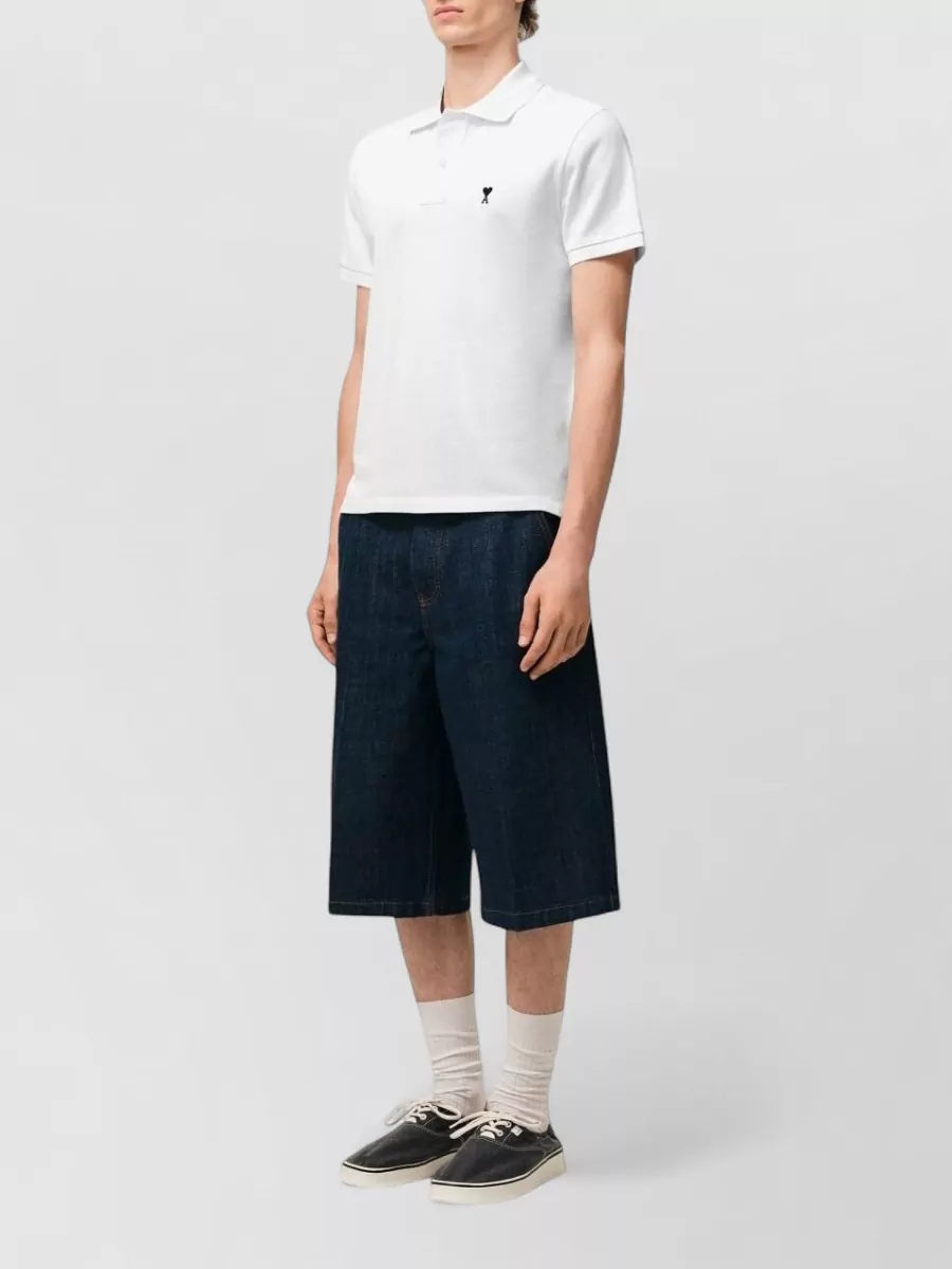 Ami Paris Ami De Coeur Cotton Polo Shirt