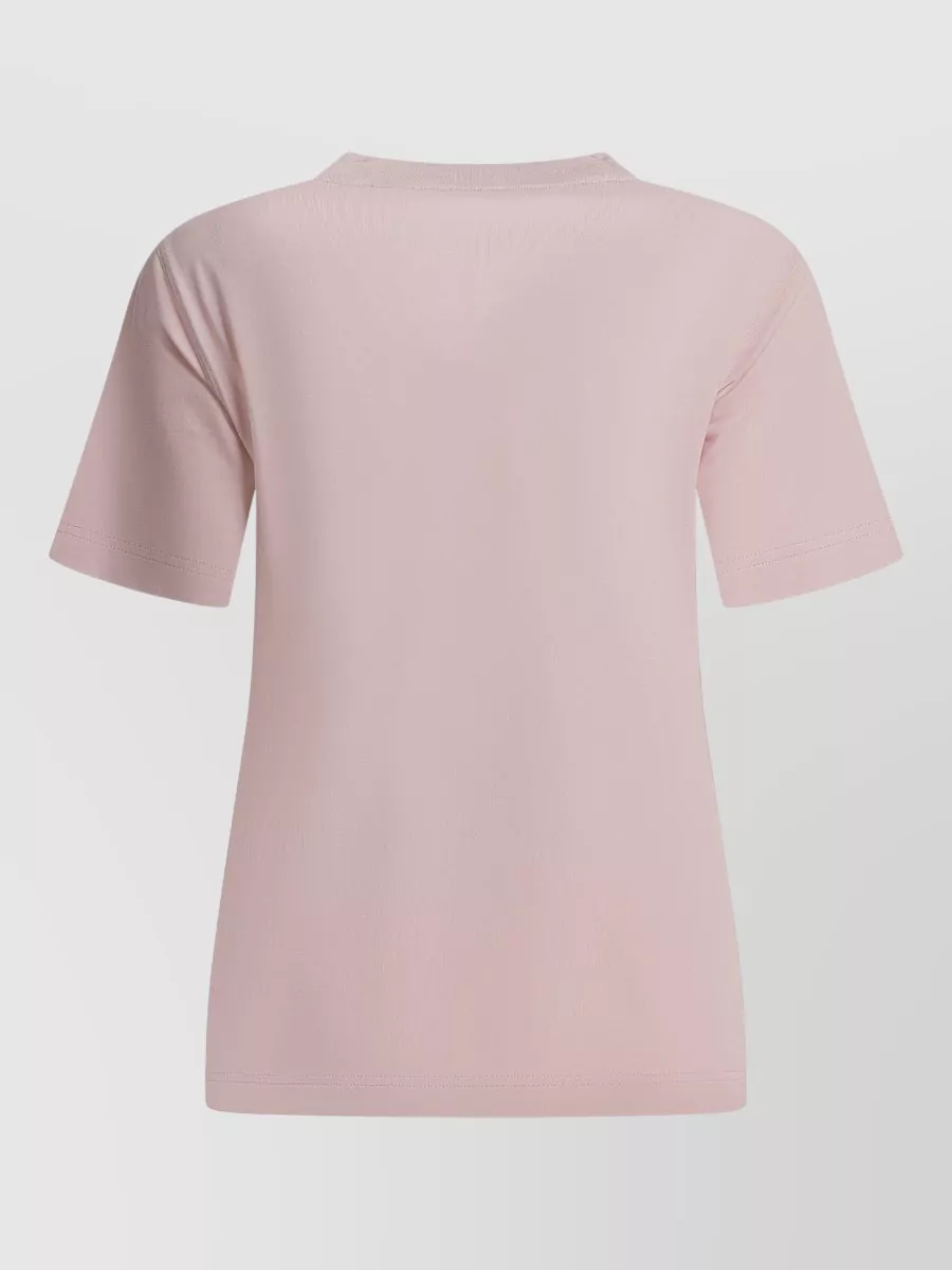 Burberry Cotton Check Logo-Embroidered T-Shirt