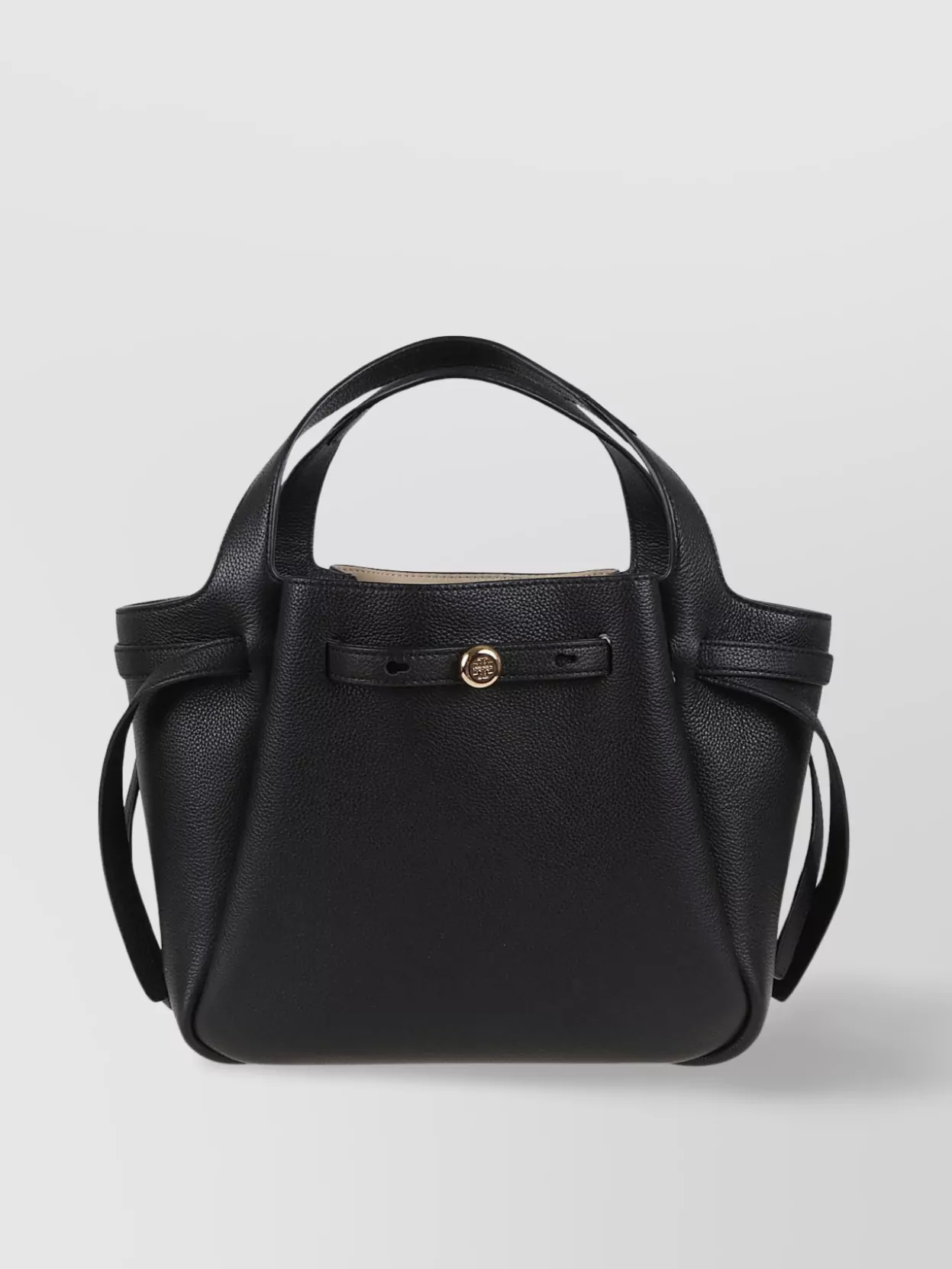 Tory Burch Romy Pebbled Satchel With Removable Shoulder Strap