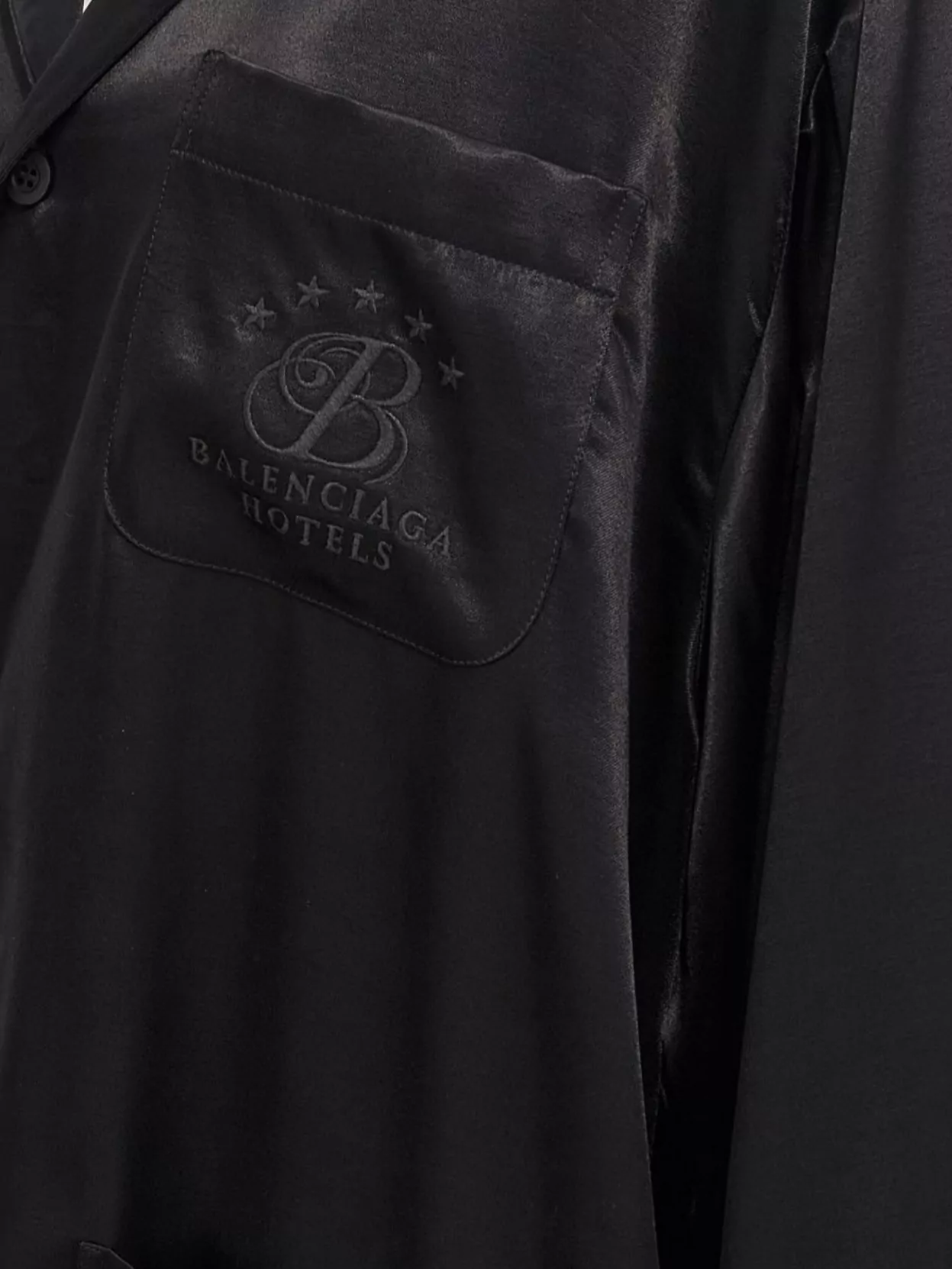 Balenciaga Shirt Embroidery Chest Pocket Long Sleeves
