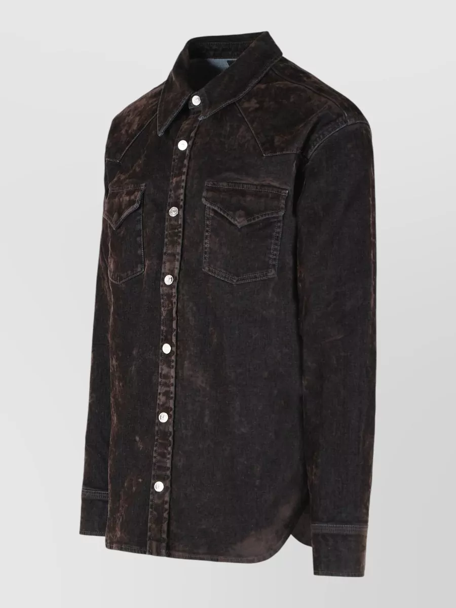 Amiri flocked denim shirt