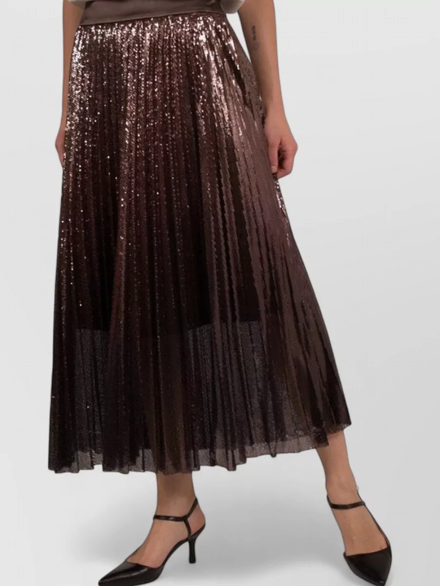 Peserico Silk Pleated Skirt
