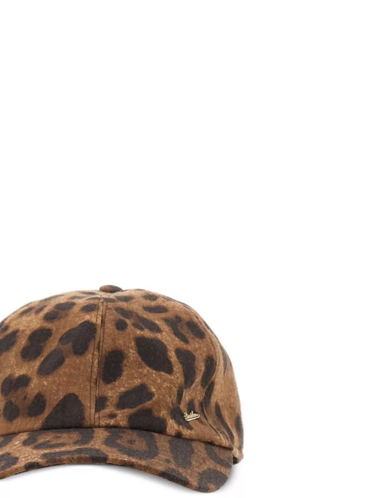 Borsalino Animal Print Wool Baseball Cap With Curved Brim