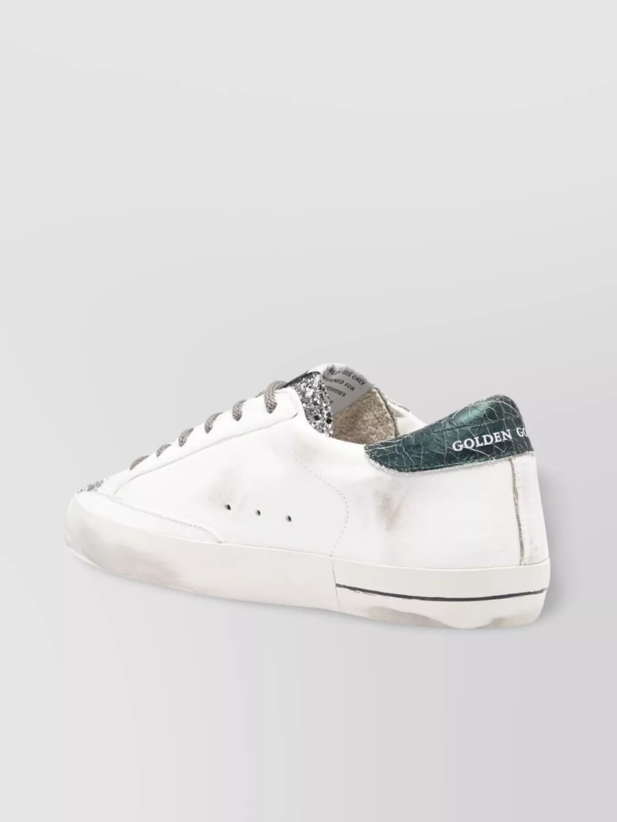 Golden Goose Low Top Sneakers With Glitter And Star Patch