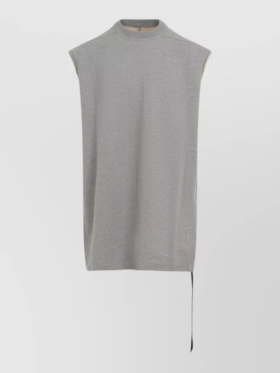 Rick Owens Drkshdw Sleeveless Crew Neck Top Side Ties