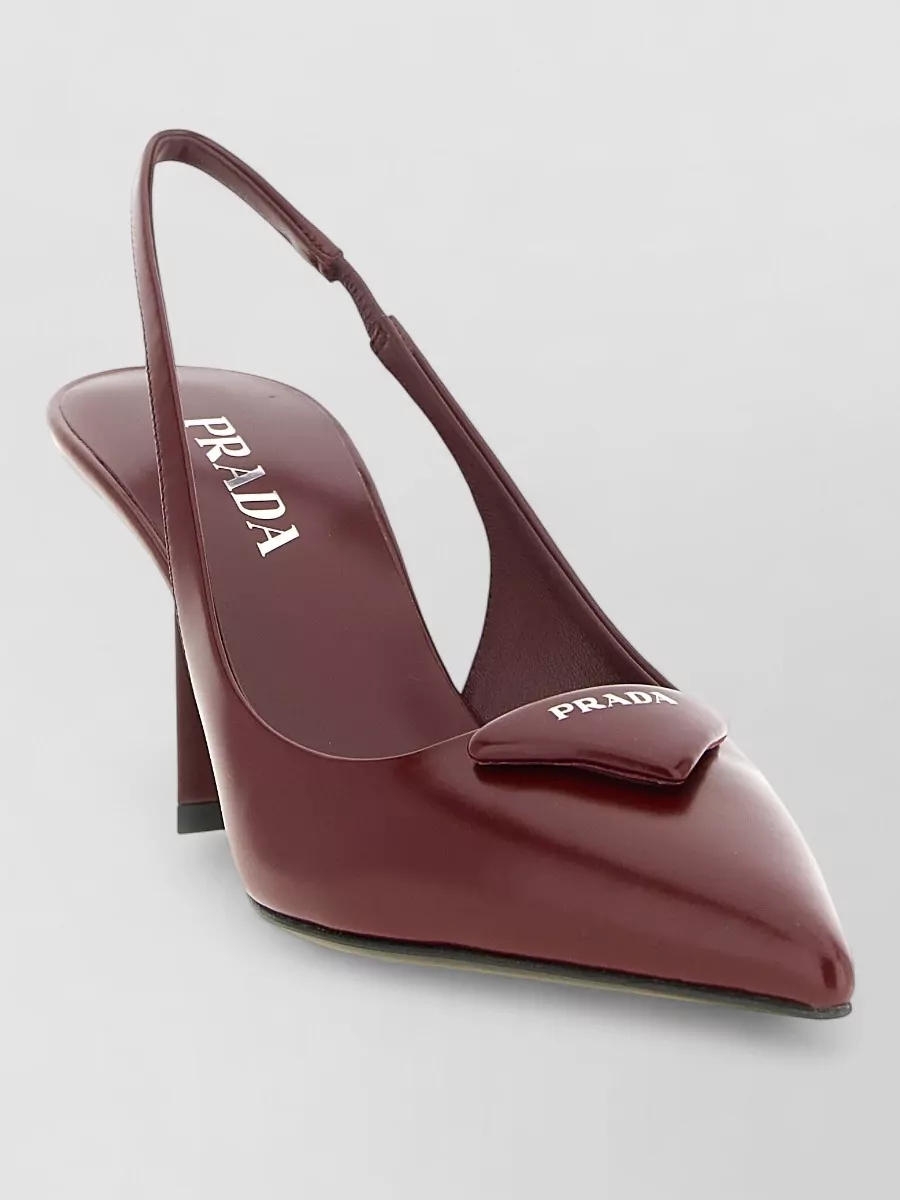 Prada leather slingback pumps