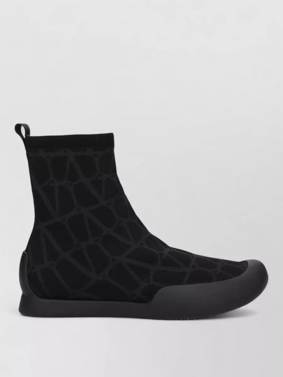 Valentino Garavani Logo Knit High-Top Sneakers