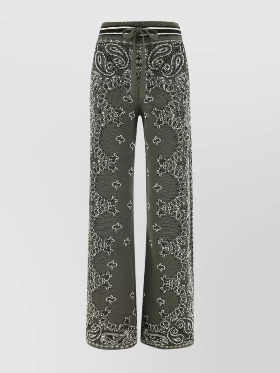 Shop Amiri Joggers With Embroidered Cotton Blend In Brown