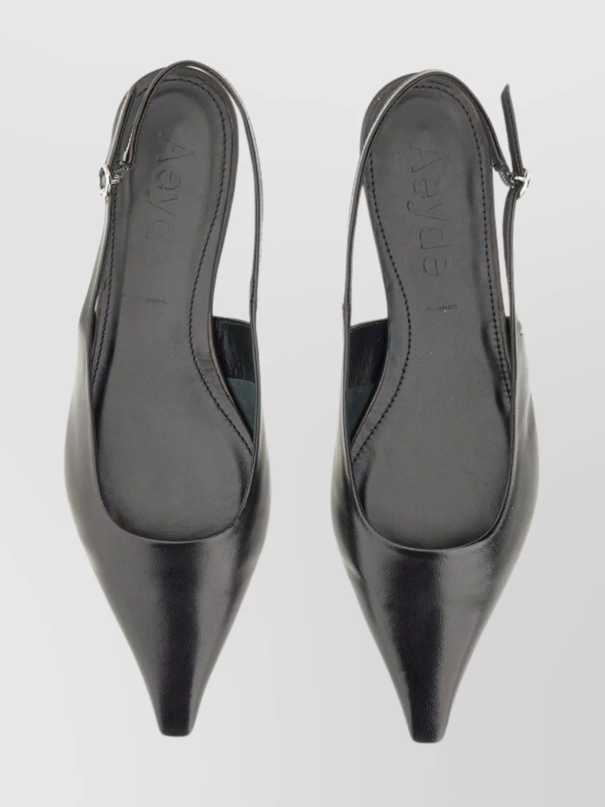 Shop Aeyde Fedora Buckle Flat Leather Pointed Toe