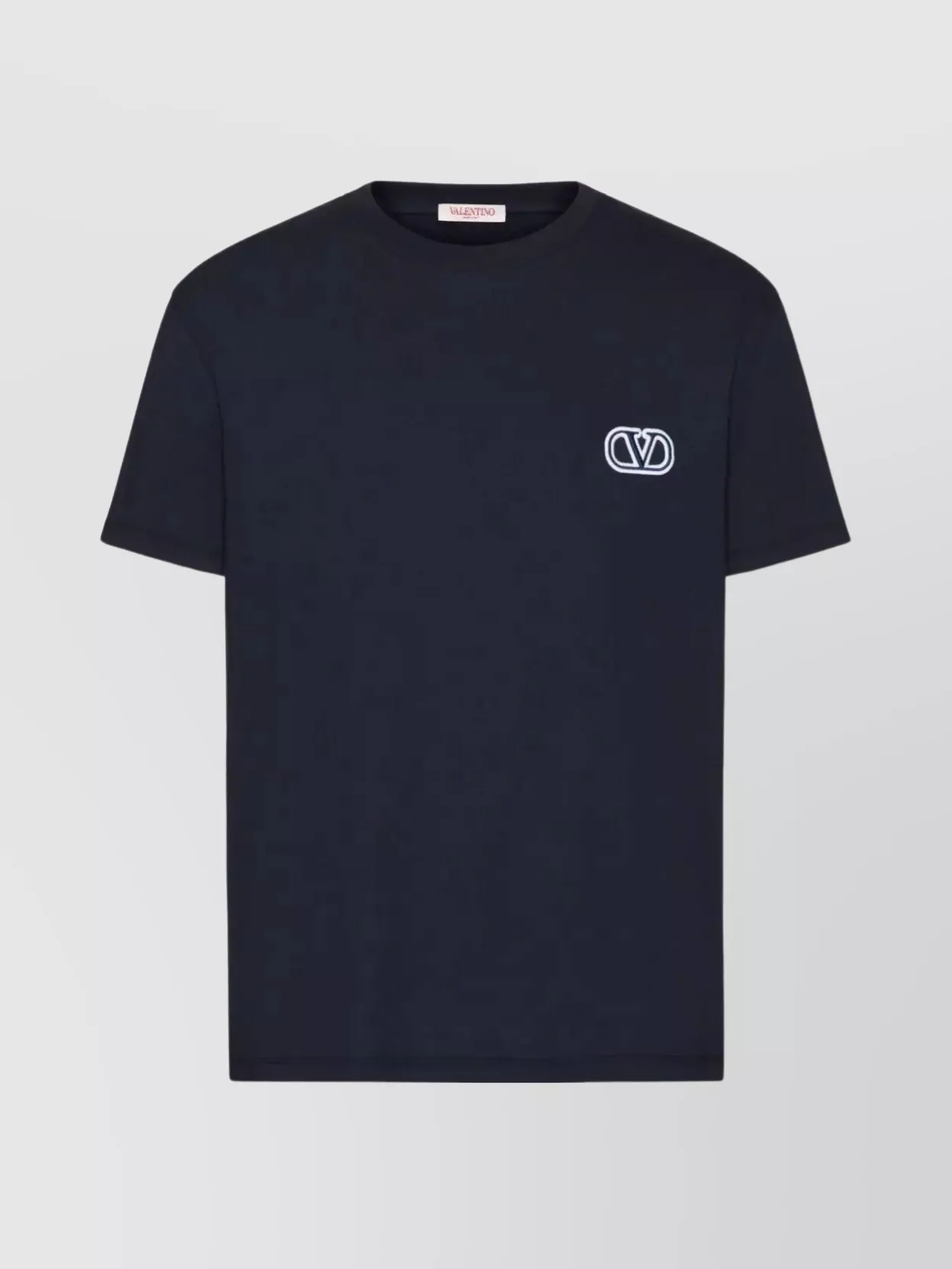 Shop Valentino Versatile Crew Neck T-shirt In Blue