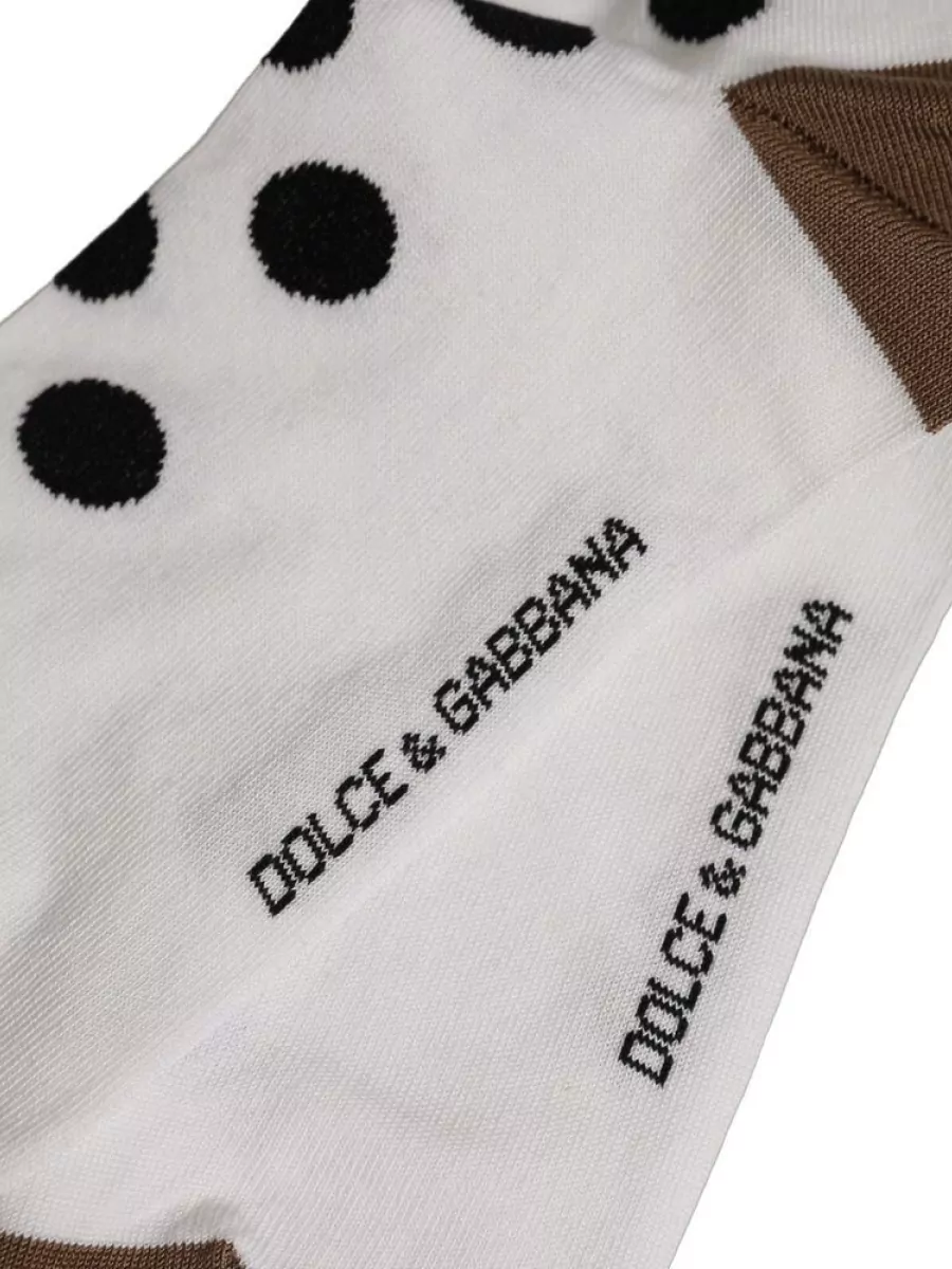 Dolce&Gabbana Polka Dot Over The Calf Socks
