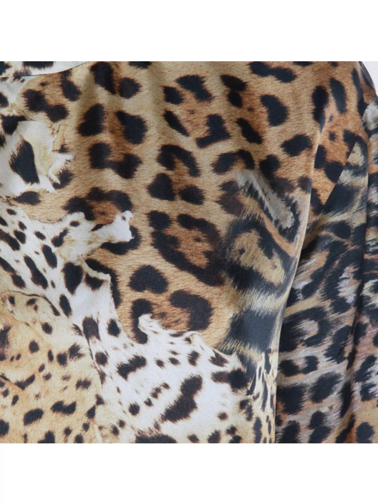 Roberto Cavalli Animal Print Keyhole Back Relaxed Fit Top