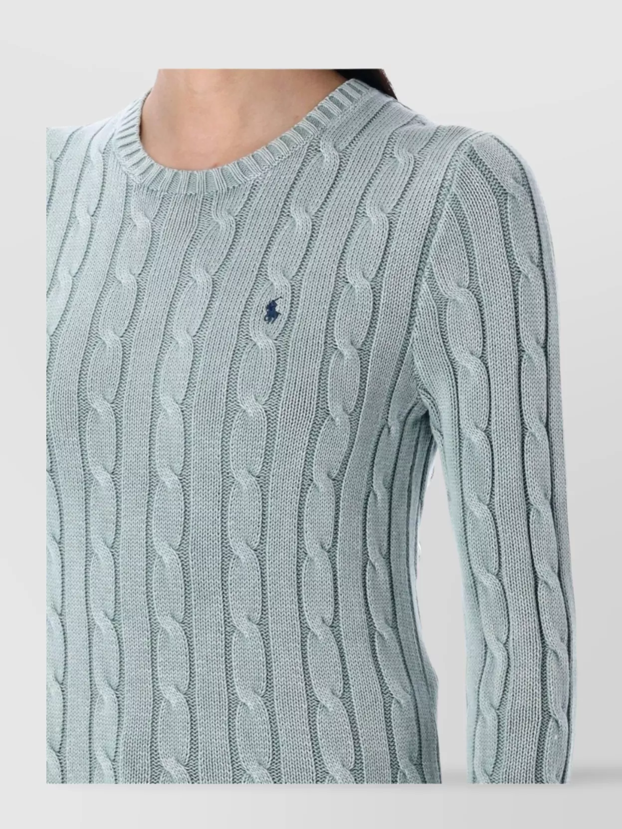 Shop Polo Ralph Lauren Delave Cable Knit Ribbed Knitwear