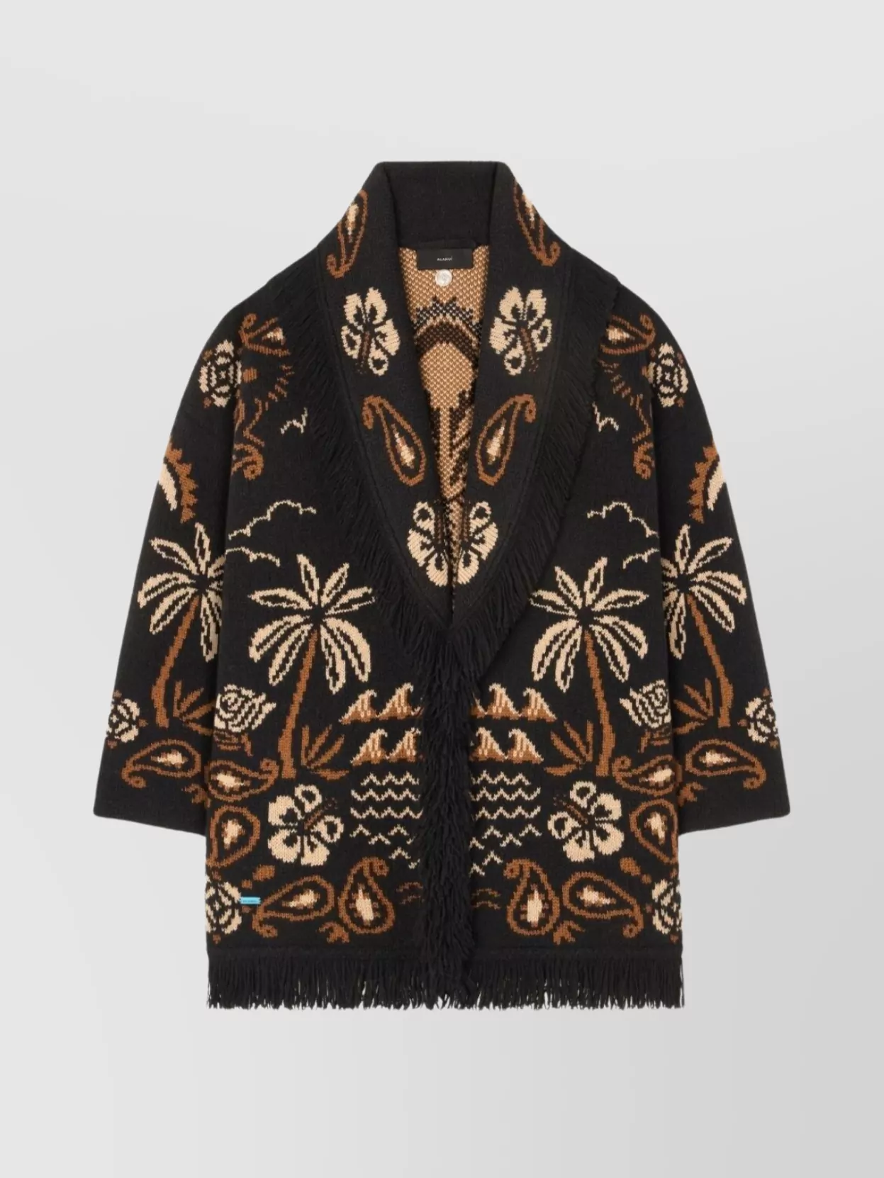 Alanui Glimpse Of Eden Wool And Cashmere Cardigan In Multi