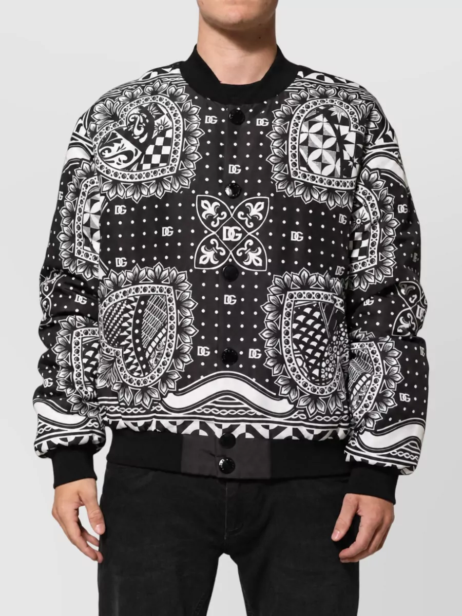 Dolce&Gabbana bandana print puffer jacket