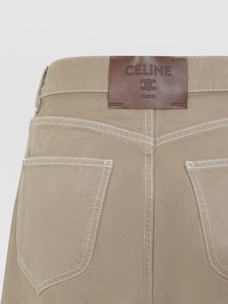 Celine Denim High-Rise Straight-Leg Jeans