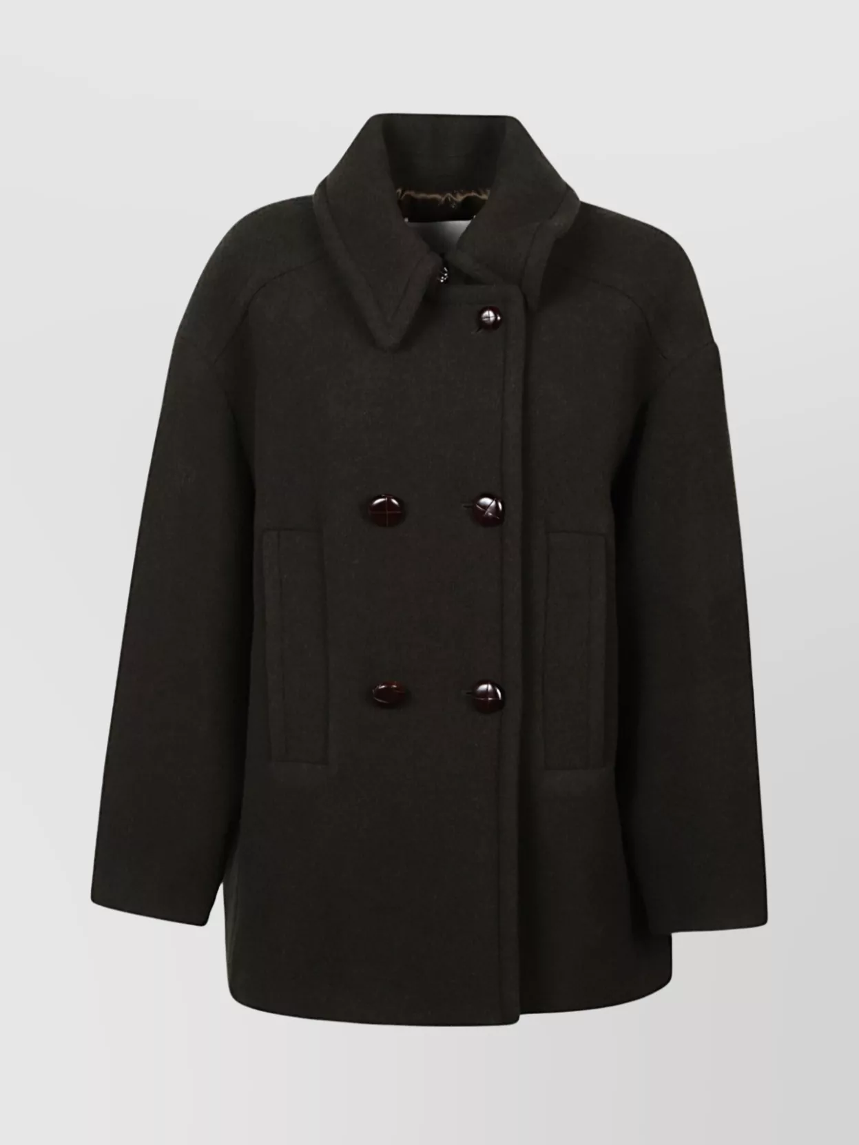 Isabel Marant Short Wool Coat Double-breasted Design