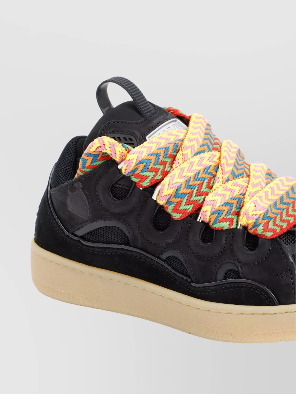 Lanvin Exaggerated Silhouette Leather Sneakers