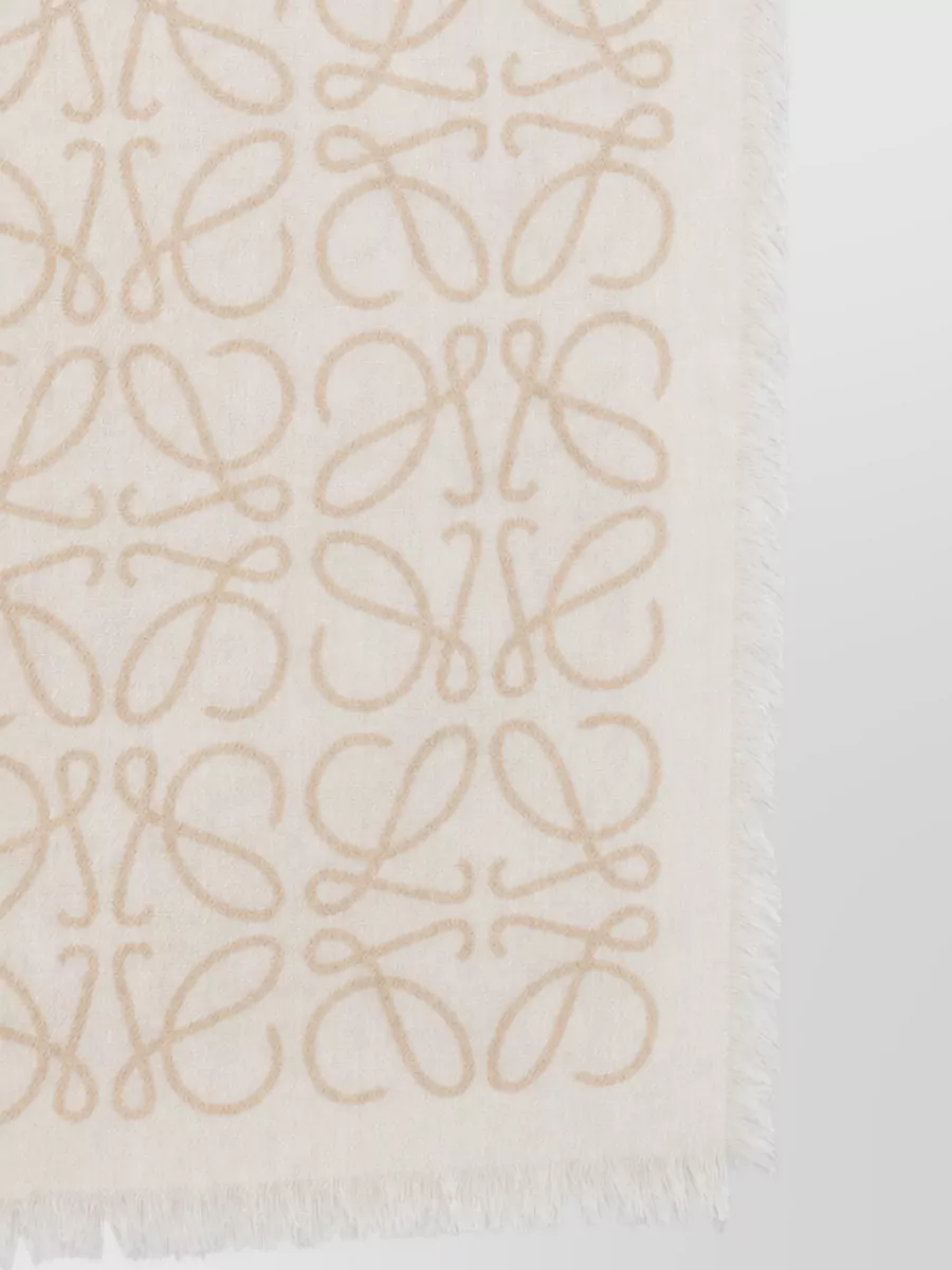 Loewe Wool Silk Cashmere Printed Scarf