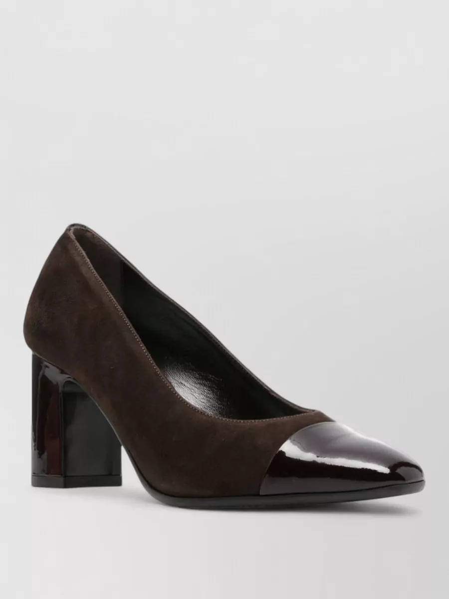 Carel Paris suede leather block heel pumps