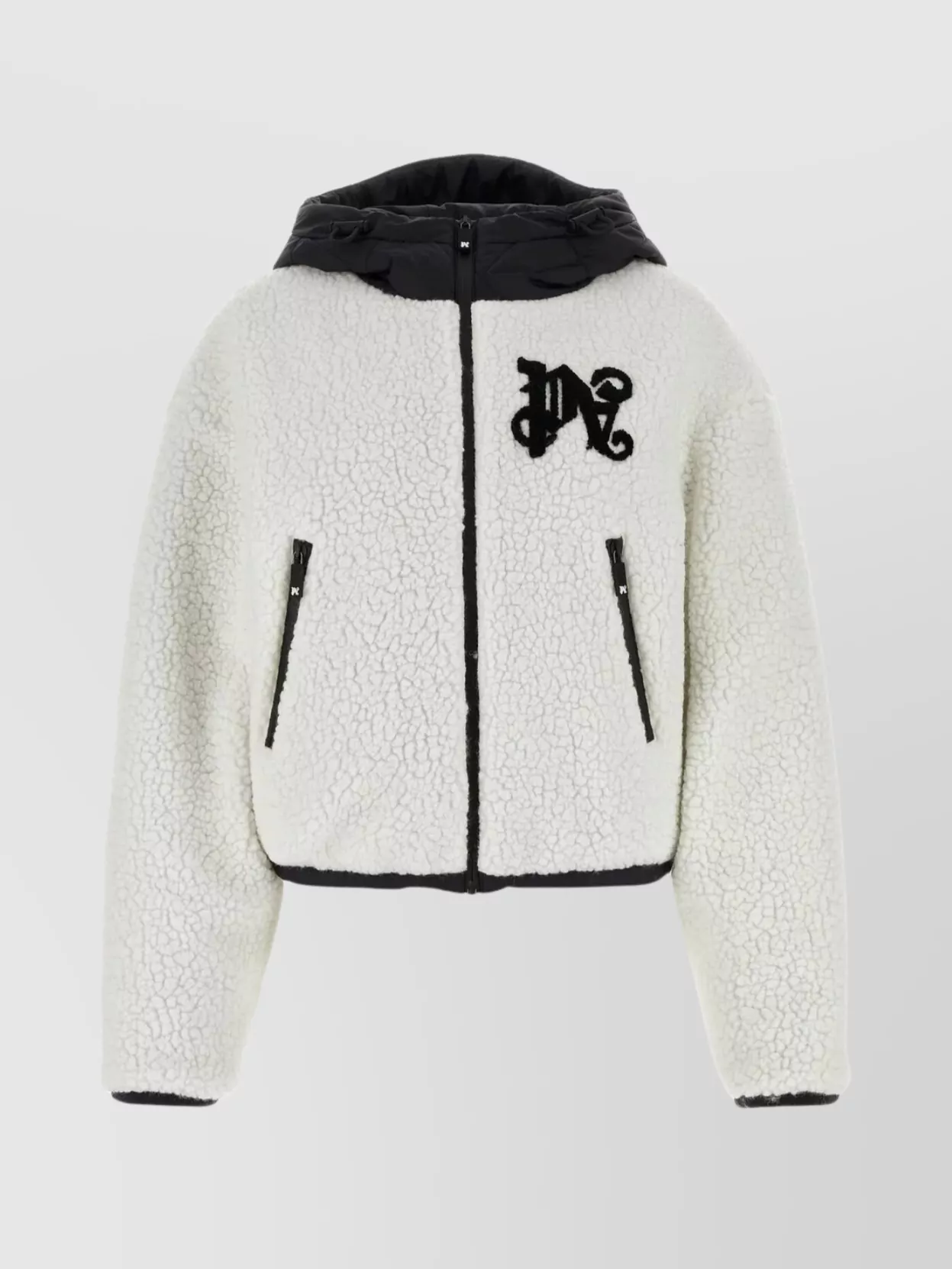 Shop Palm Angels Padded Jacket With Hood And Quilted Drawstring