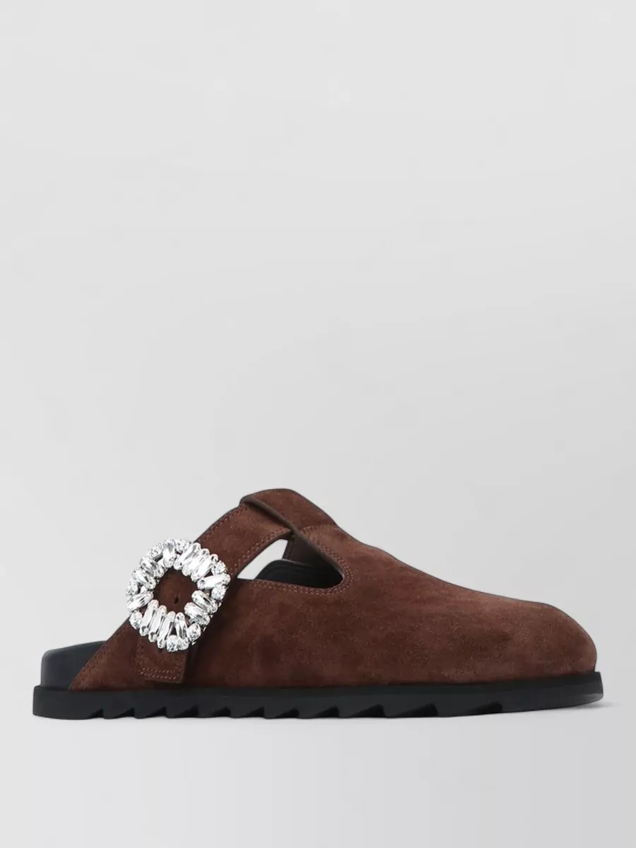 Roger Vivier leather t-strap mules