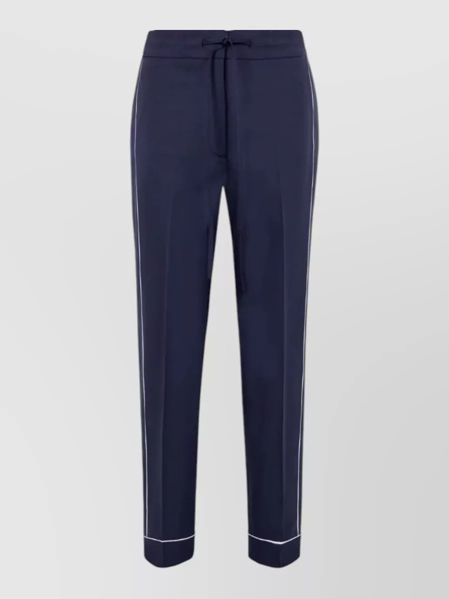 P.a.r.o.s.h Tailored Trousers Contrast Piping Cropped Length