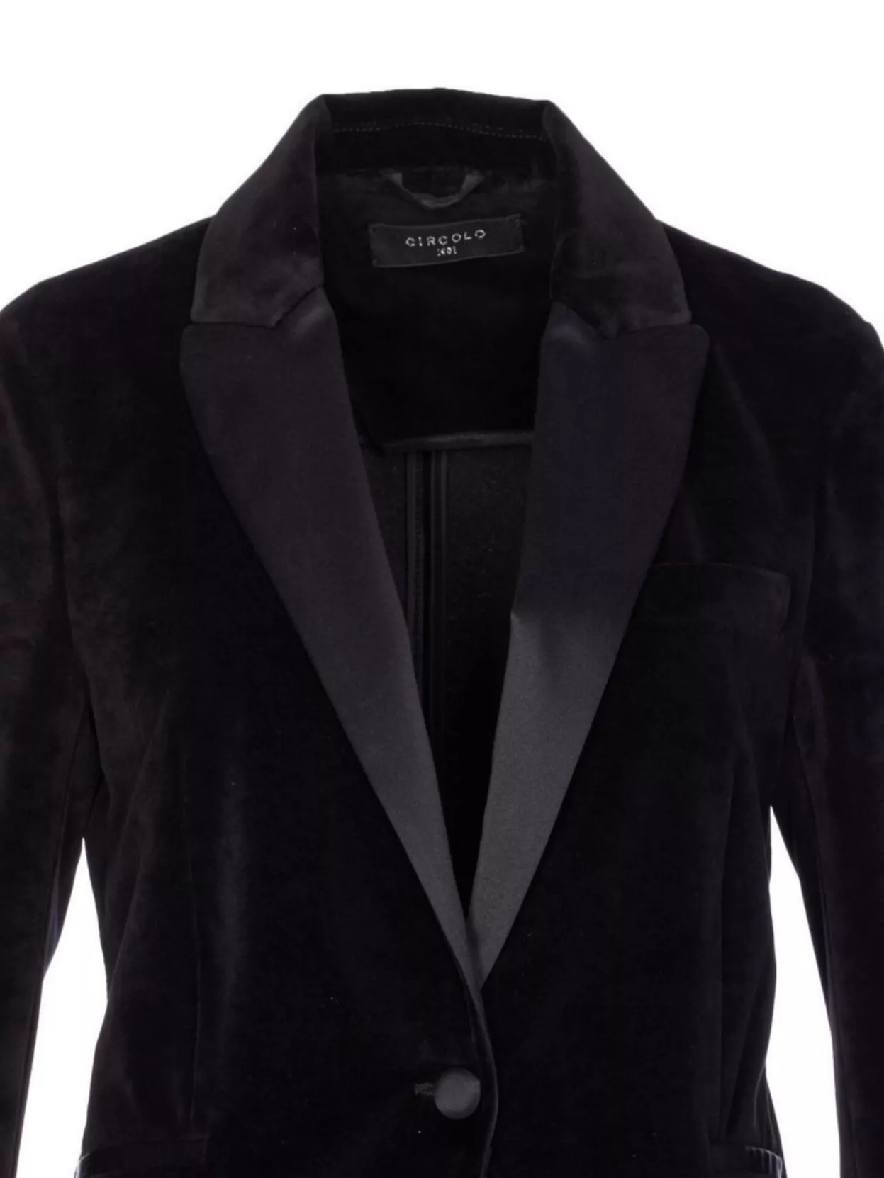 Circolo 1901 Velvet V-Neckline Jacket Long Sleeves