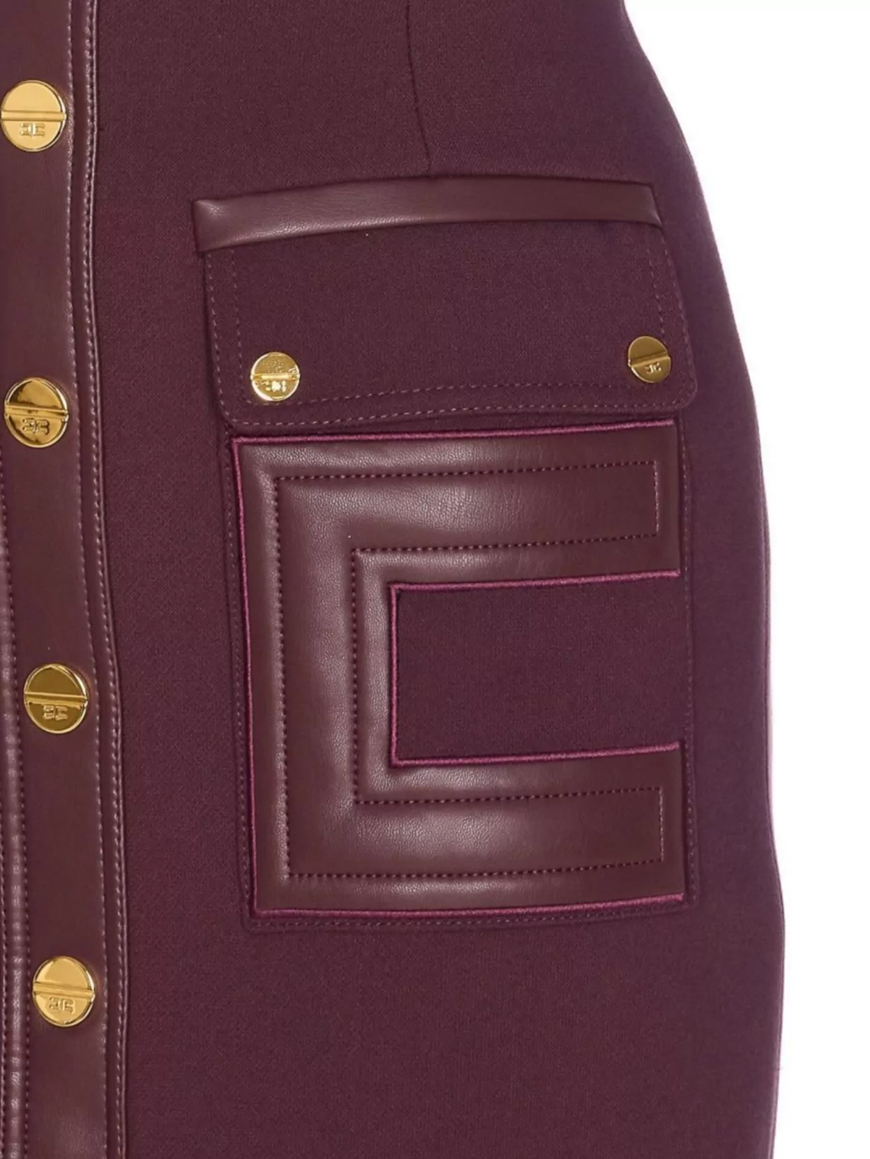 Elisabetta Franchi Mini Dress With Crewneck And Pockets