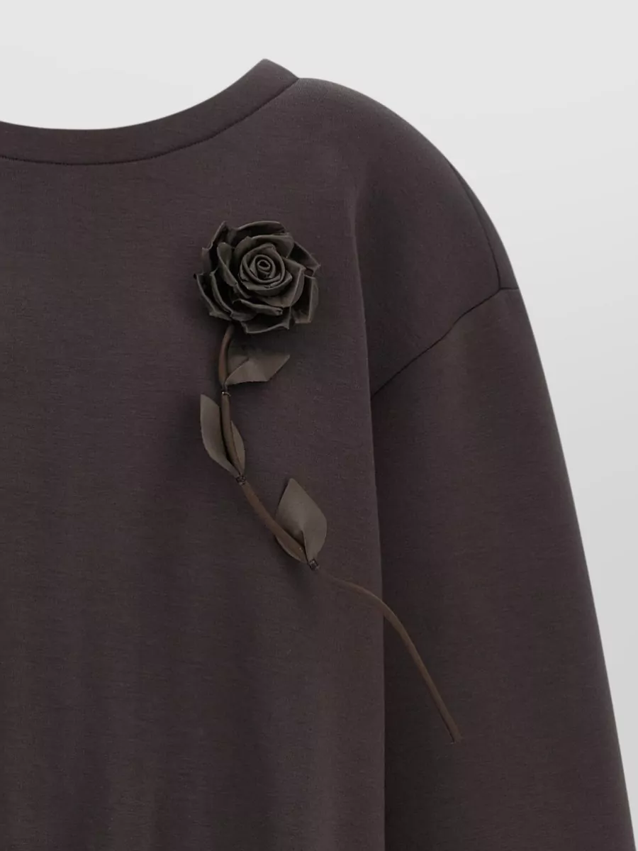 Giuseppe Di Morabito Floral-Appliqué Sweatshirt