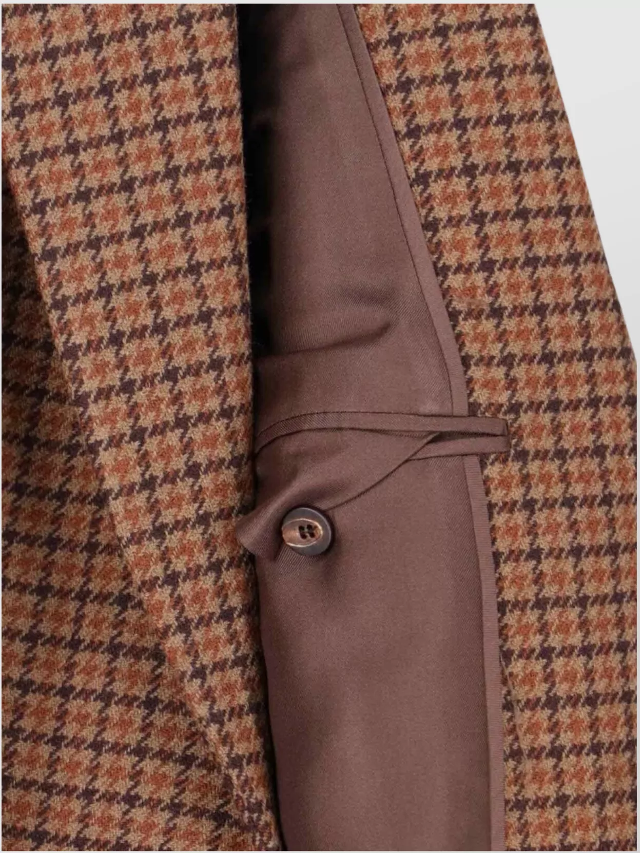 Chloé Houndstooth Double-Breasted Blazer Notched Lapels