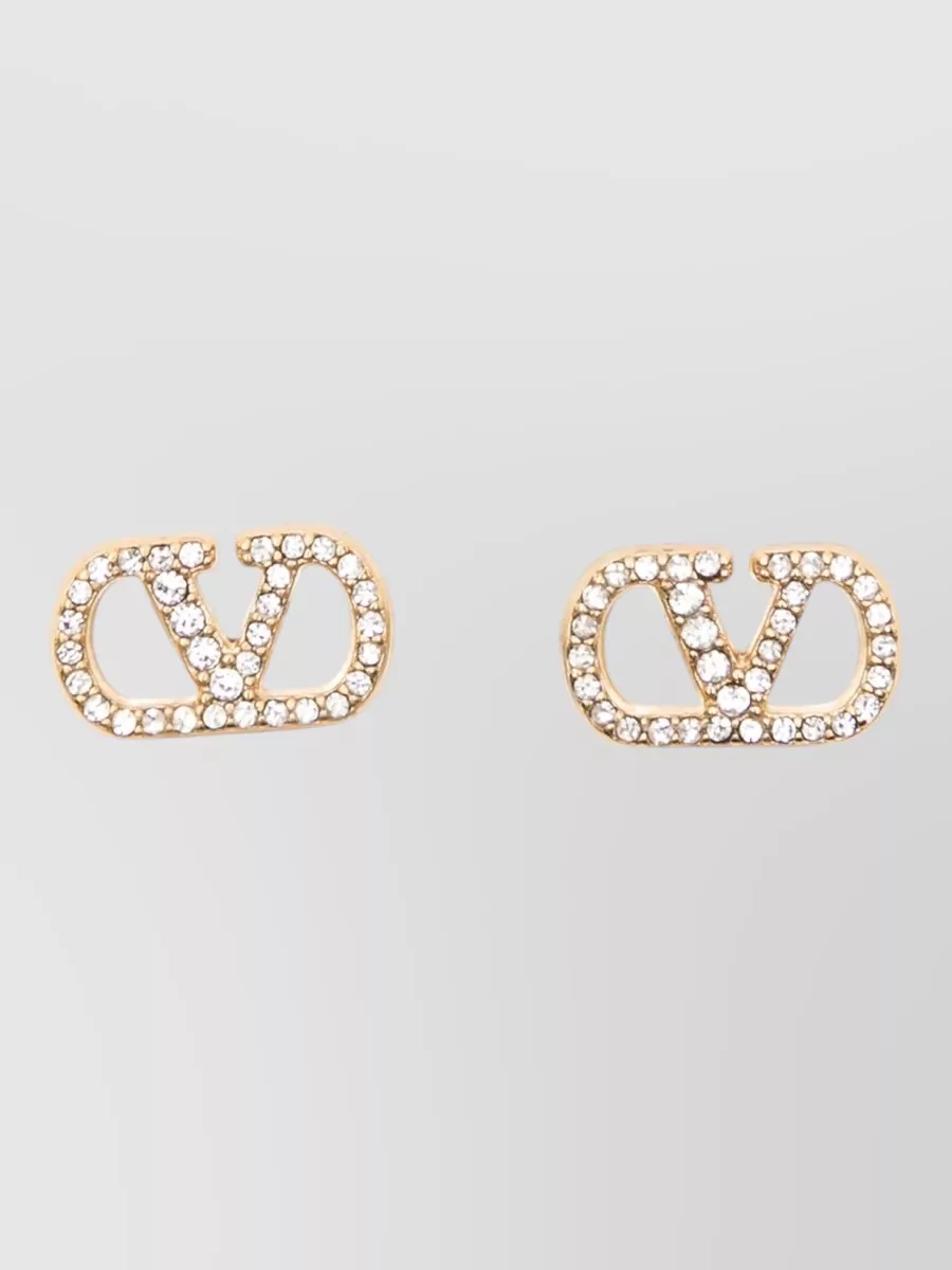 Valentino Garavani crystal embellished heart earrings