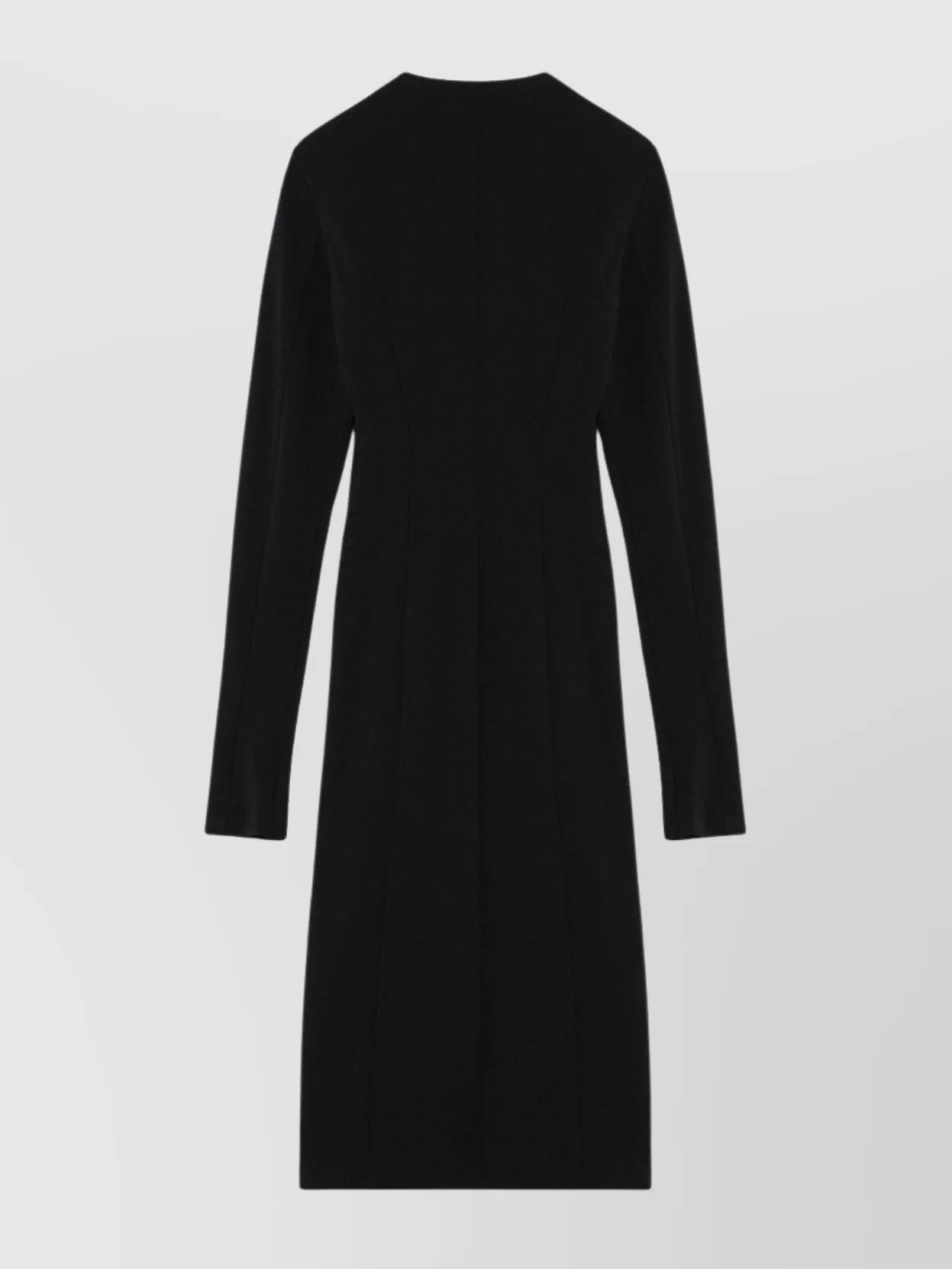 Attico Logoed Zip Puller Midi Dress In Black