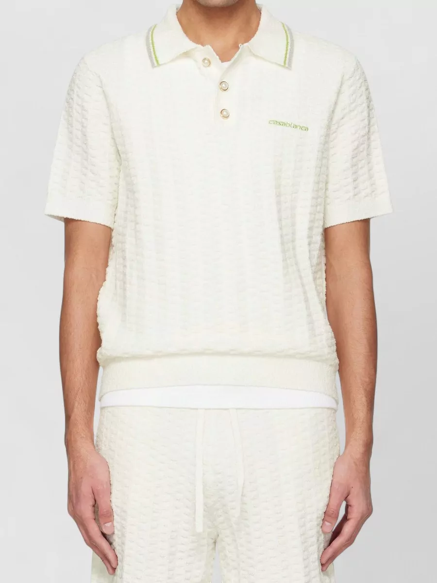 Casablanca Bouclé Polo Shirt